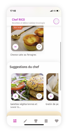 illustration app chefrico - suggestions du chef